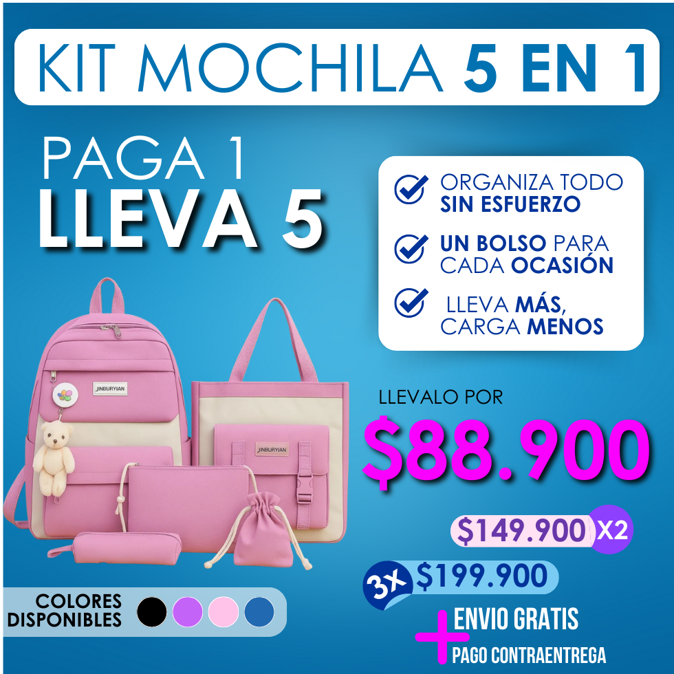 Kit Mochila 5 en 1